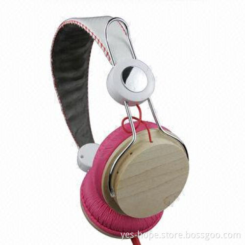 High-quality Wooden Headphone with 20Hz - 20kHz Frequency Range, Customized Logos Available